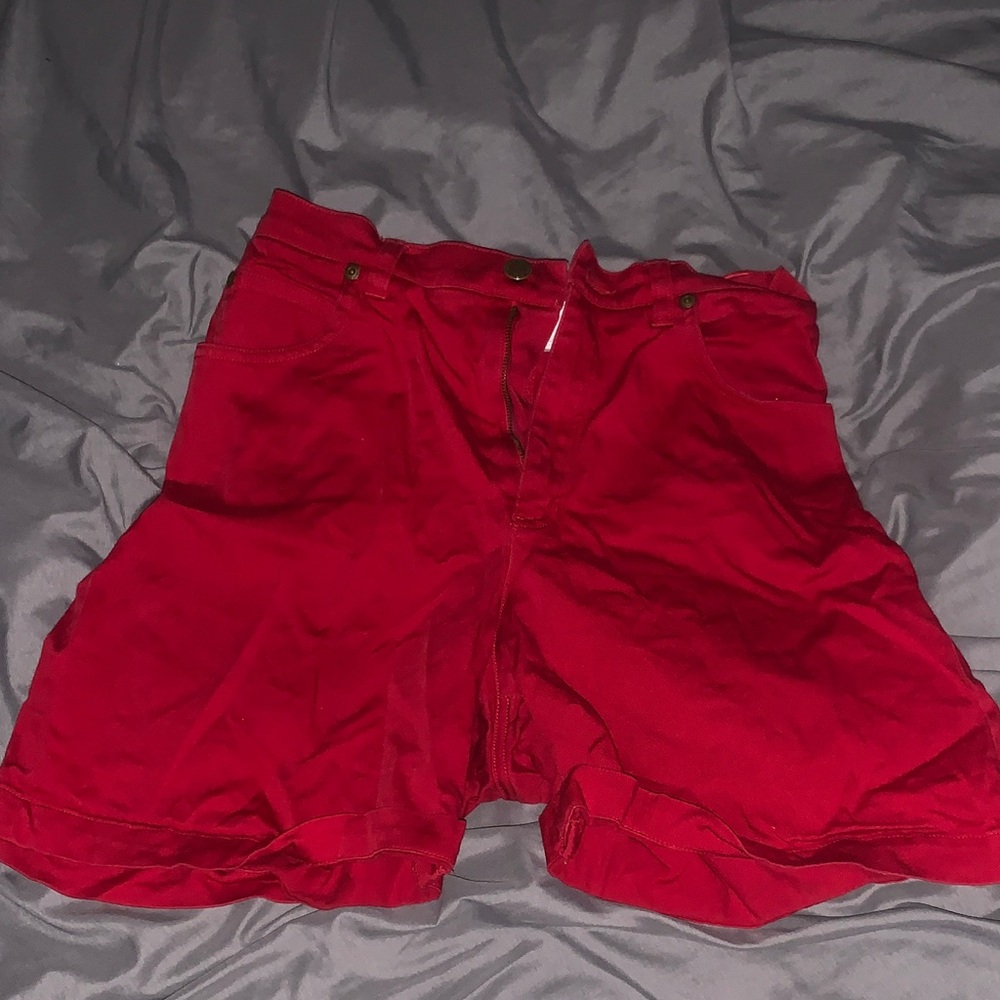 Jones New York Bold Red Jean Shorts